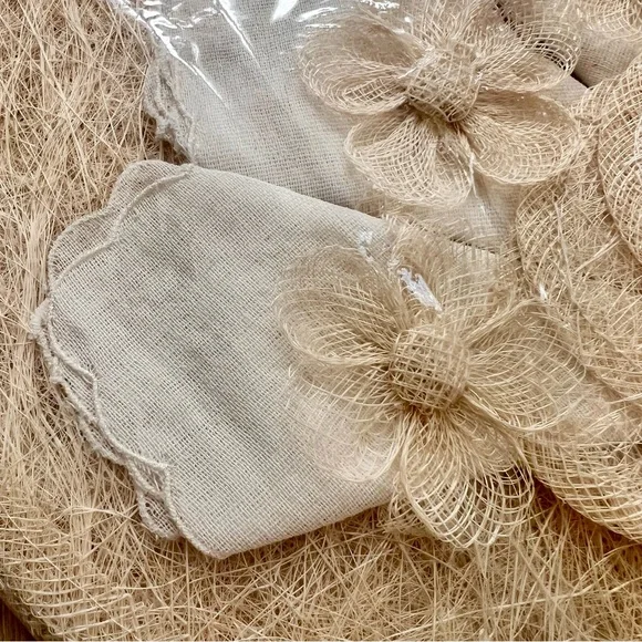 KULTURA SINAMAY‎ Scrunch Placemat & Napkin, Coaster, Napkin Ring, Set Of 6 NWT